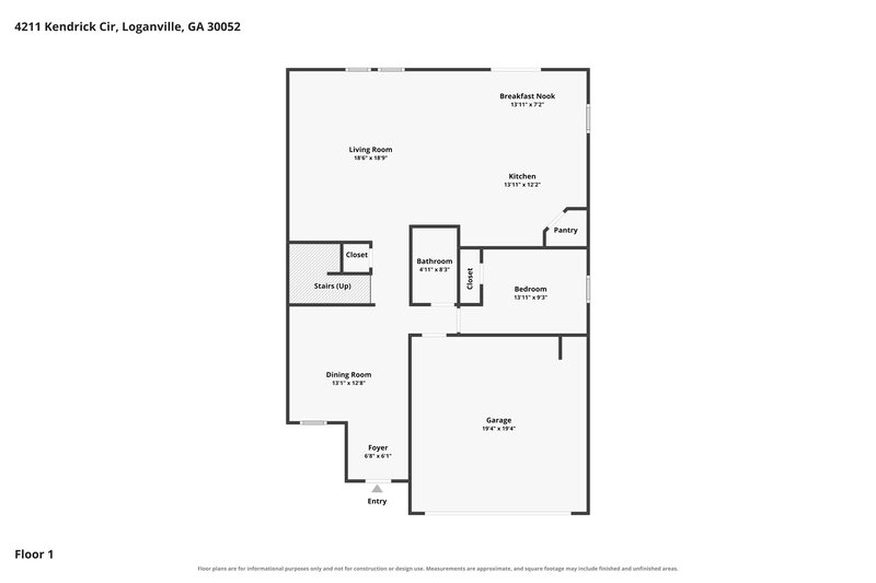 2,545/Mo, 4211 Kendrick Cir Loganville, GA 30052 Floor Plan View 2