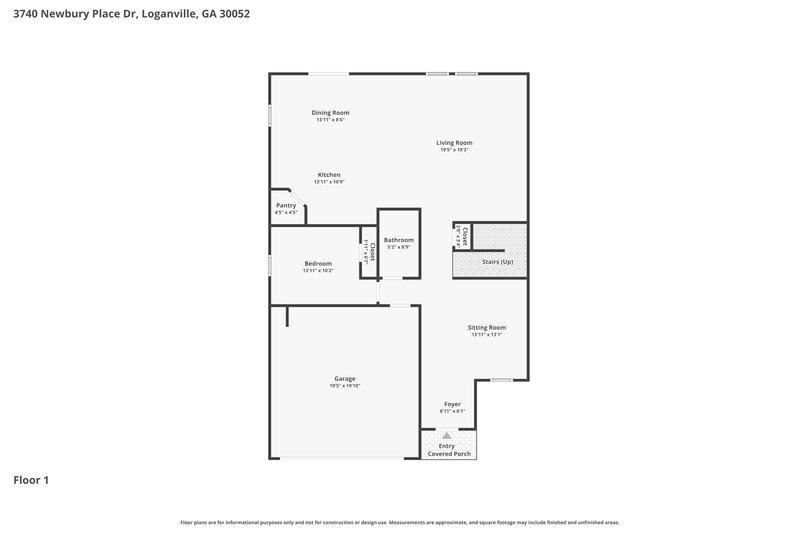 2,565/Mo, 3740 Newbury Place Dr Loganville, GA 30052 Floor Plan View