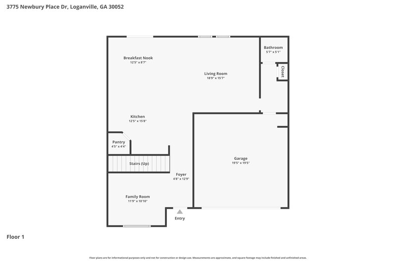 2,280/Mo, 3775 Newbury Place Dr Loganville, GA 30052 Floor Plan View 2