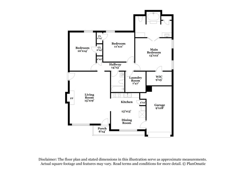 1,790/Mo, 1038 Alford Xing Lithonia, GA 30058 Floor Plan View