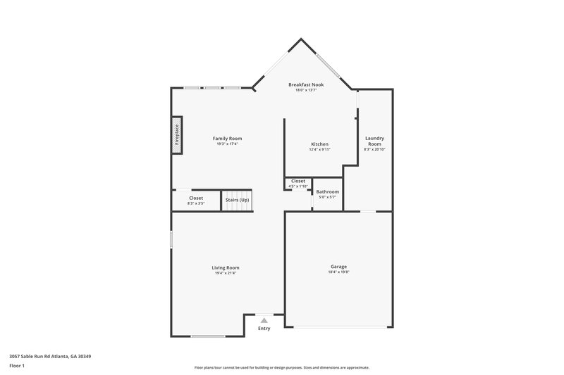 2,120/Mo, 3057 Sable Run Rd Atlanta, GA 30349 Floor Plan View