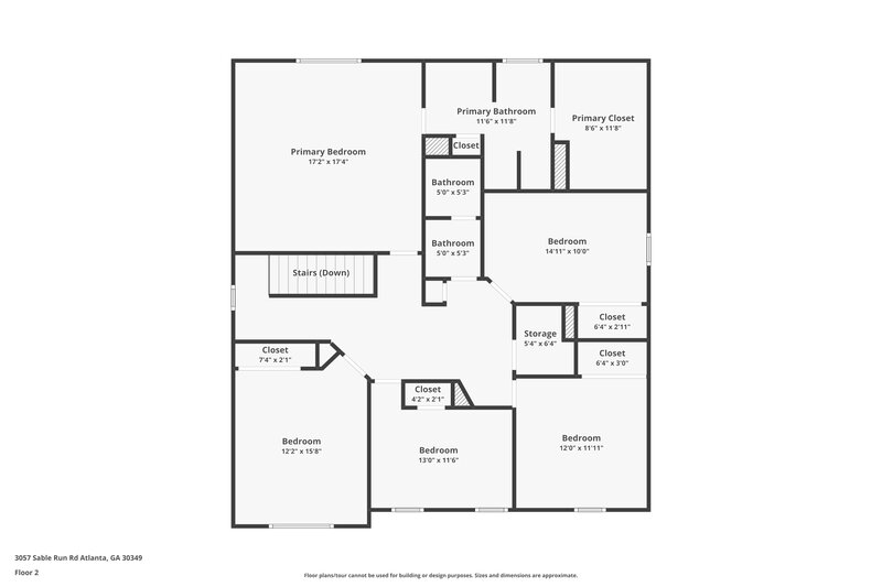 2,120/Mo, 3057 Sable Run Rd Atlanta, GA 30349 Floor Plan View 2