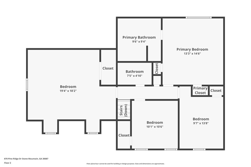 2,040/Mo, 870 Pine Ridge Dr Stone Mountain, GA 30087 Floor Plan View