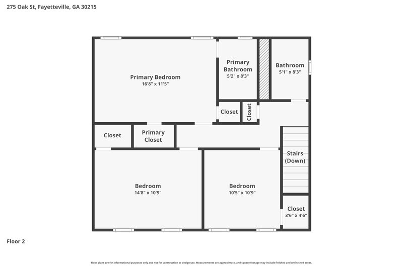 2,005/Mo, 275 Oak St Fayetteville, GA 30215 Floor Plan View 3