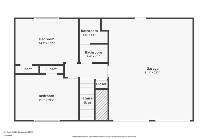 1,690/Mo, 409 Robin Hill Ln Temple, GA 30179 Floor Plan View