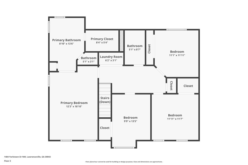 2,265/Mo, 1484 Yorktown Dr NW Lawrenceville, GA 30043 Floorplan View 2