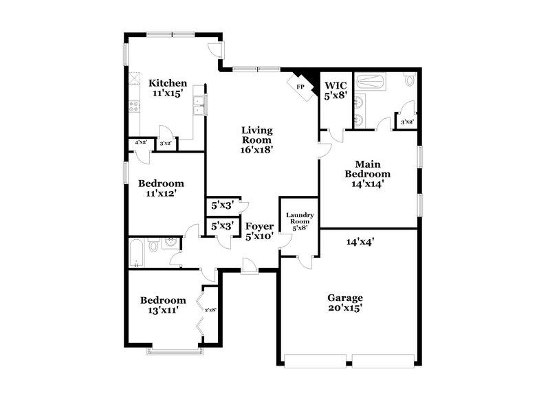 1,720/Mo, 14 Southview Dr Cartersville, GA 30121 Floor Plan View
