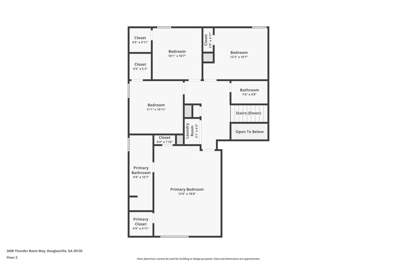 1,805/Mo, 2600 Thunder Basin Way Douglasville, GA 30135 Floor Plan View
