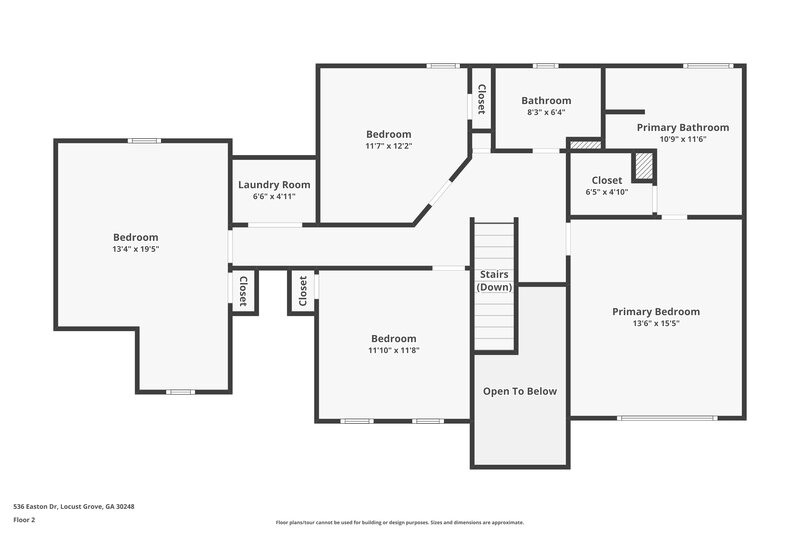 2,170/Mo, 536 Easton Dr Locust Grove, GA 30248 Floor Plan View 2