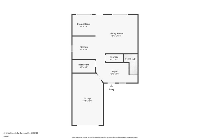 2,110/Mo, 69 Middlebrook Dr Cartersville, GA 30120 Floor Plan View