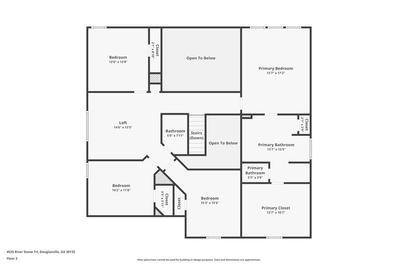 3,130/Mo, 4525 River Stone Trl Douglasville, GA 30135 Floor Plan View 3