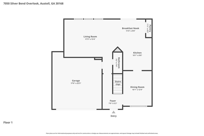 2,405/Mo, 7050 Silver Bend Overlook Austell, GA 30168 Floor Plan View