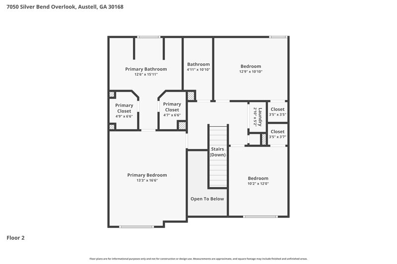 2,405/Mo, 7050 Silver Bend Overlook Austell, GA 30168 Floor Plan View 2