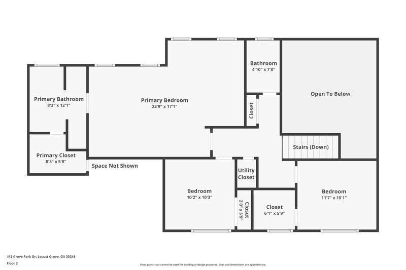2,500/Mo, 413 Grove Park Dr Locust Grove, GA 30248 Floor Plan View 2