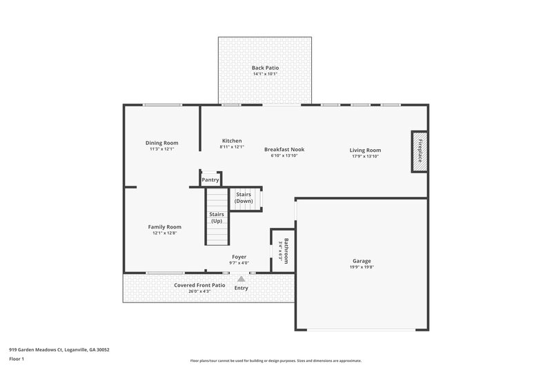 1,980/Mo, 919 Garden Meadows Ct Loganville, GA 30052 Floorplan View