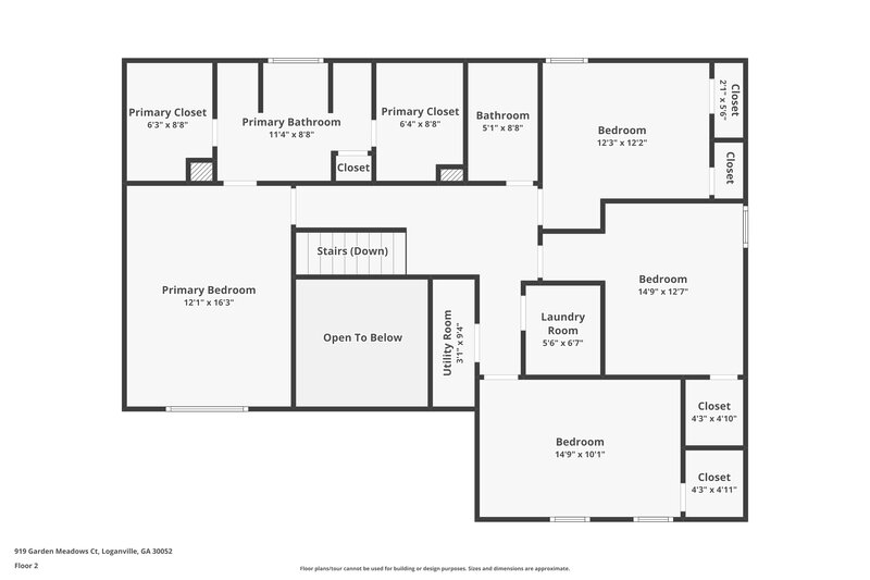1,980/Mo, 919 Garden Meadows Ct Loganville, GA 30052 Floorplan View 2