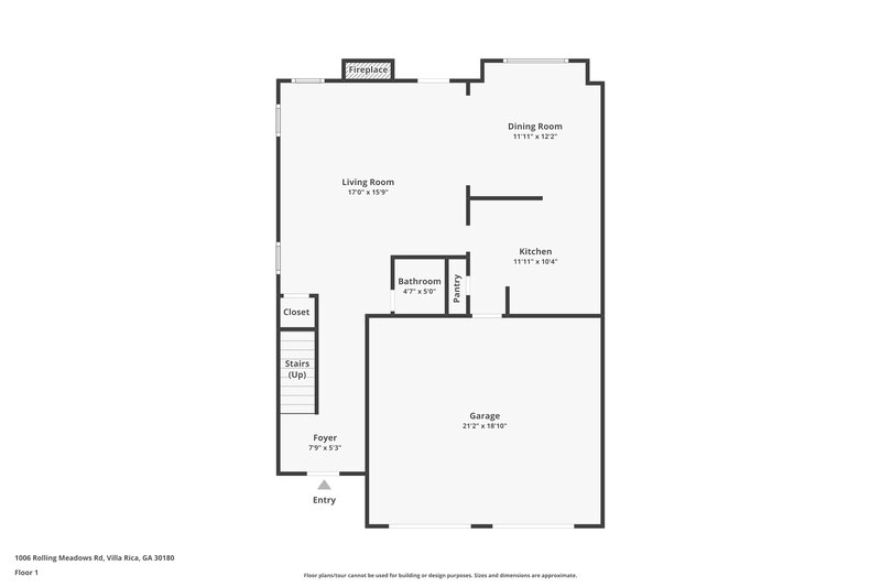 1,610/Mo, 1006 Rolling Meadows Rd Villa Rica, GA 30180 Floor Plan View