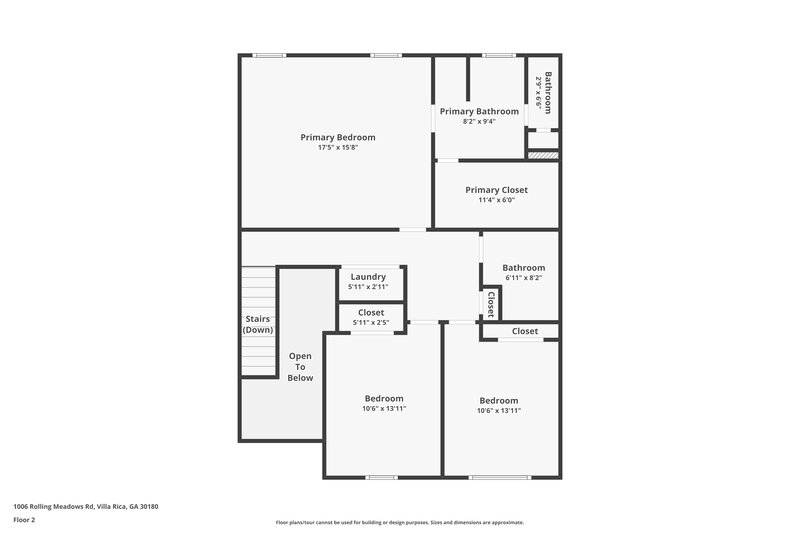 1,610/Mo, 1006 Rolling Meadows Rd Villa Rica, GA 30180 Floor Plan View 2