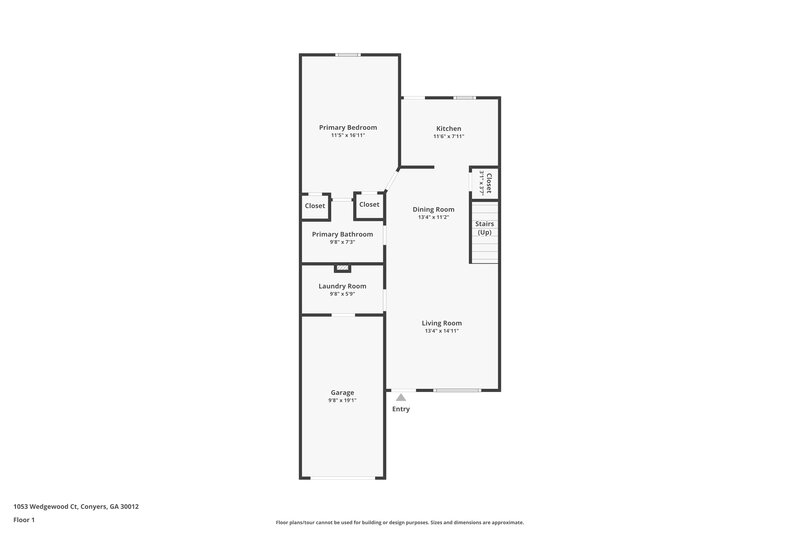 1,710/Mo, 1053 Wedgewood Ct Conyers, GA 30012 Floor Plan View