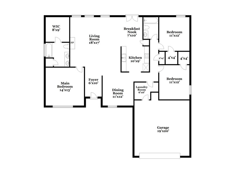 2,940/Mo, 372 Red Maple Way Dallas, GA 30157 Floor Plan View
