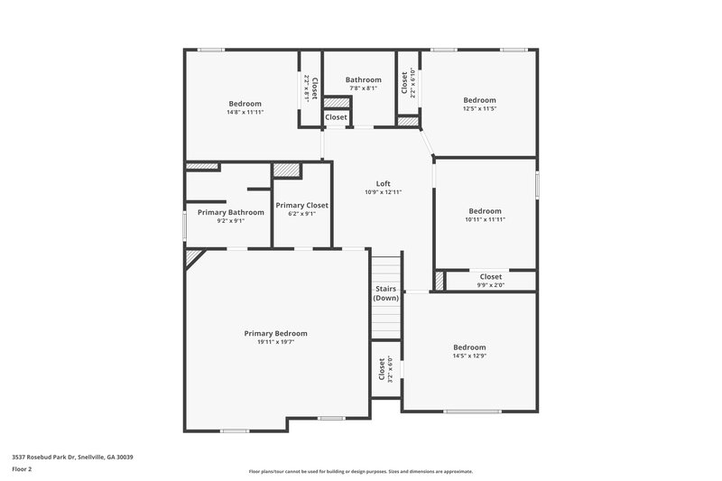2,200/Mo, 3537 Rosebud Park Dr Snellville, GA 30039 Floor Plan View