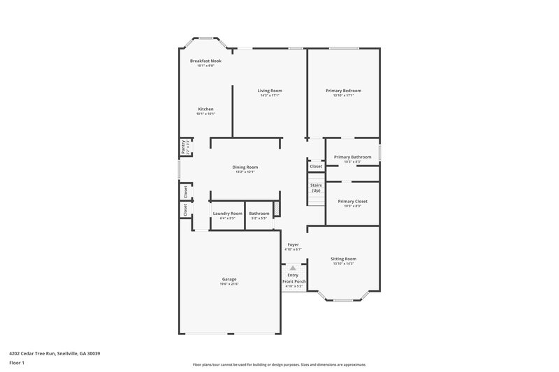 2,615/Mo, 4202 Cedar Tree Run Snellville, GA 30039 Floor Plan View 2