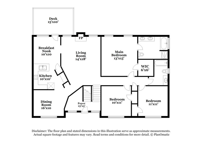 2,100/Mo, 4636 Veranda Ct Douglasville, GA 30134 Floor Plan View