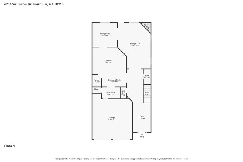 2,855/Mo, 4274 Sir Dixon Dr Fairburn, GA 30213 Floor Plan View