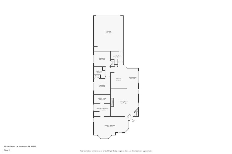 1,745/Mo, 83 Robinson Ln Newnan, GA 30263 Floor Plan View