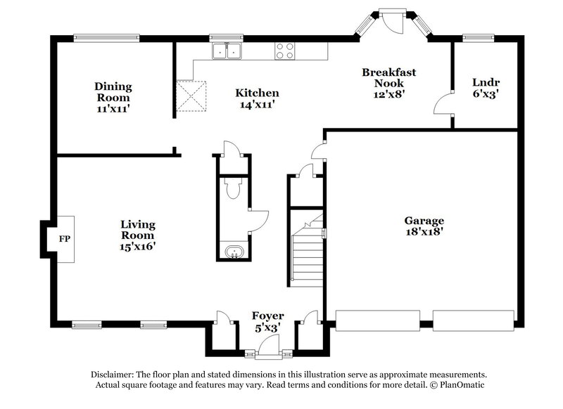 1,985/Mo, 5622 Glen Ridge Bend Lithonia, GA 30058 Floorplan View