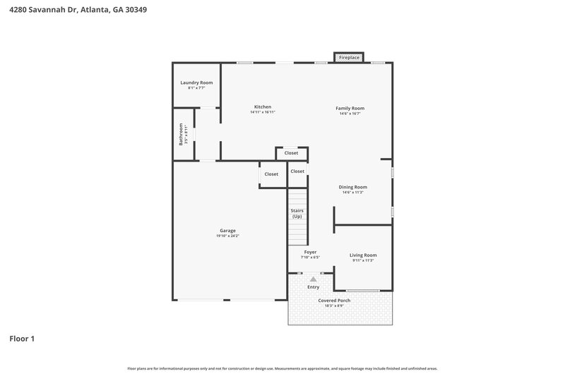 2,660/Mo, 4280 Savannah Dr Atlanta, GA 30349 Floor Plan View 2