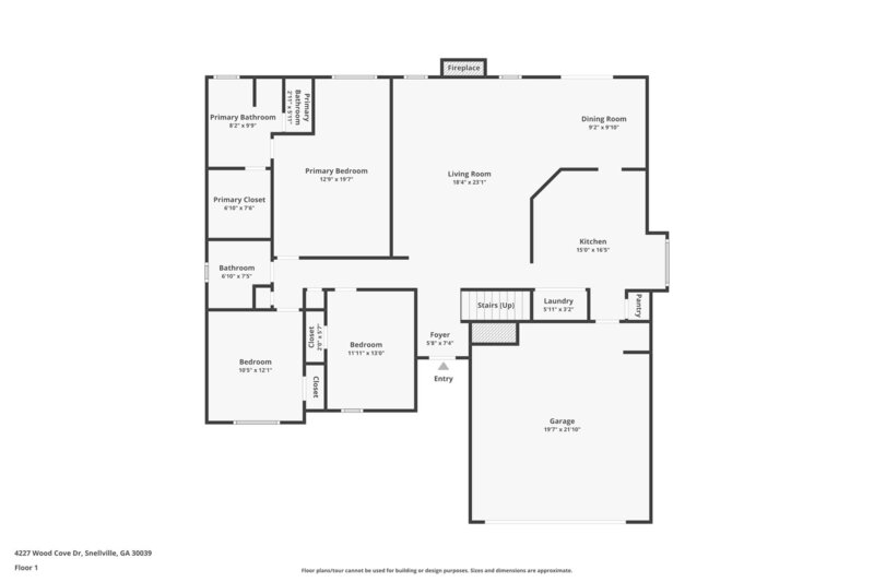 1,855/Mo, 4227 Wood Cove Dr Snellville, GA 30039 Floorplan View