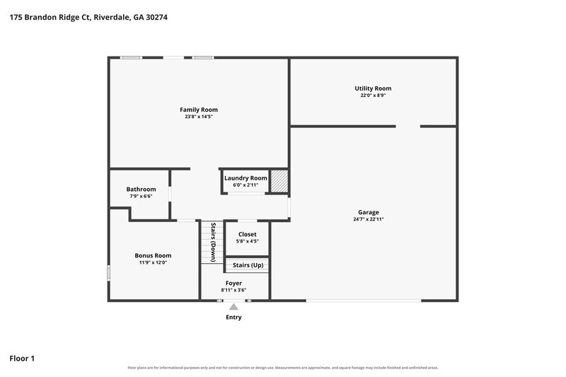 2,065/Mo, 175 Brandon Ridge Ct Riverdale, GA 30274 Floor Plan View 2