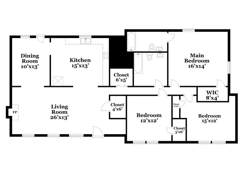 1,940/Mo, 551 GREGORY MANOR DR SW Smyrna, GA 30082 Floor Plan View