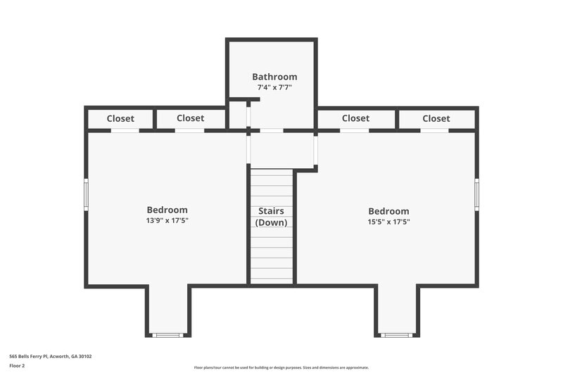 2,100/Mo, 565 Bells Ferry Pl Acworth, GA 30102 Floor Plan View 3