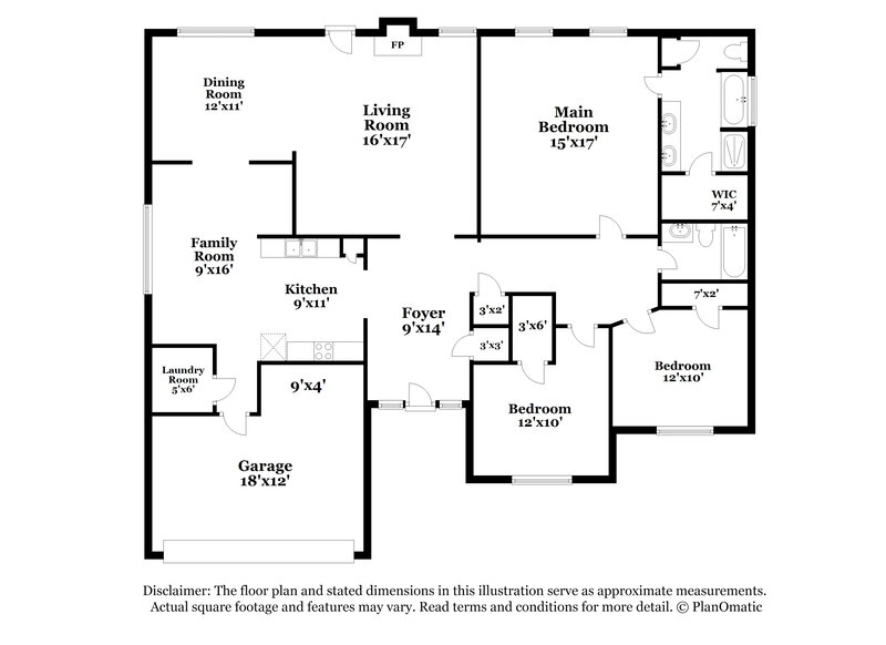 3,150/Mo, 3336 Bridle Brook Drive Auburn, GA 30011 Floor Plan View