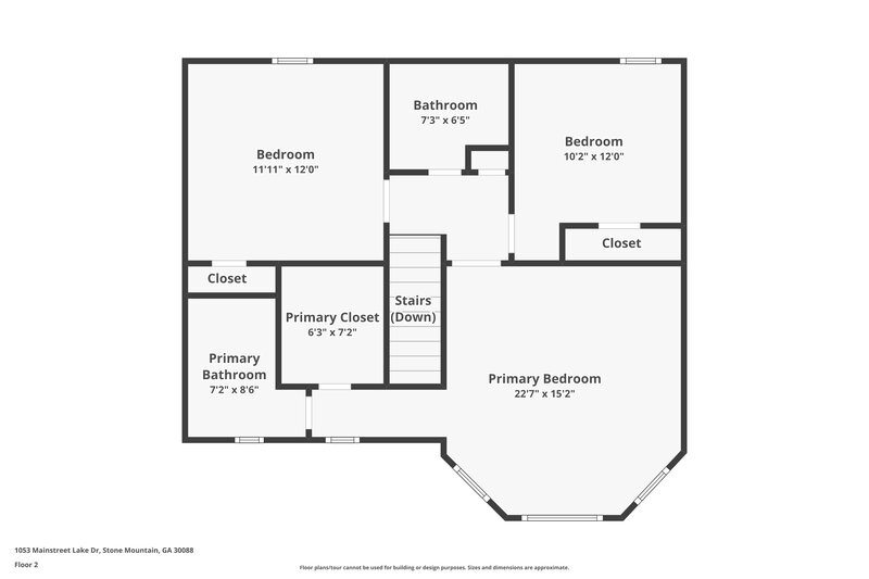 1,800/Mo, 1053 Mainstreet Lake Dr Stone Mountain, GA 30088 Floor Plan View 2