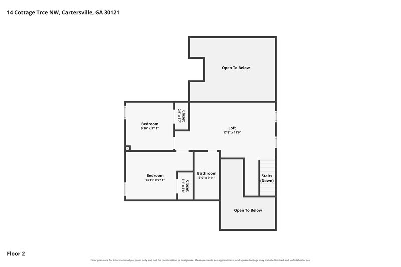 2,095/Mo, 14 Cottage Trce Nw, Cartersville, GA 30121 Floorplan View 2