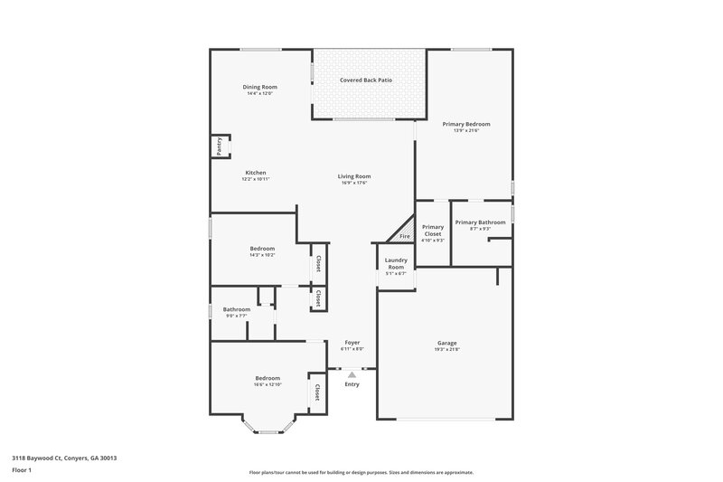 1,920/Mo, 3118 Baywood Ct Conyers, GA 30013 Floor Plan View