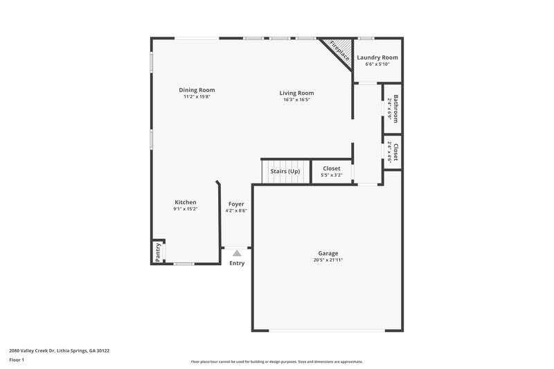 1,965/Mo, 2080 Valley Creek Dr Lithia Springs, GA 30122 Floor Plan View