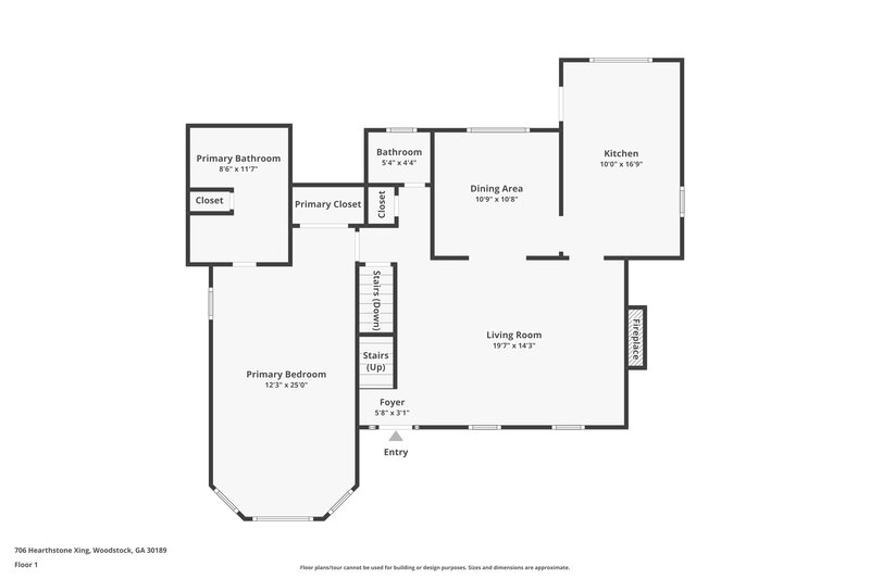2,570/Mo, 706 Hearthstone Crossing Woodstock, GA 30189 Floorplan View 2