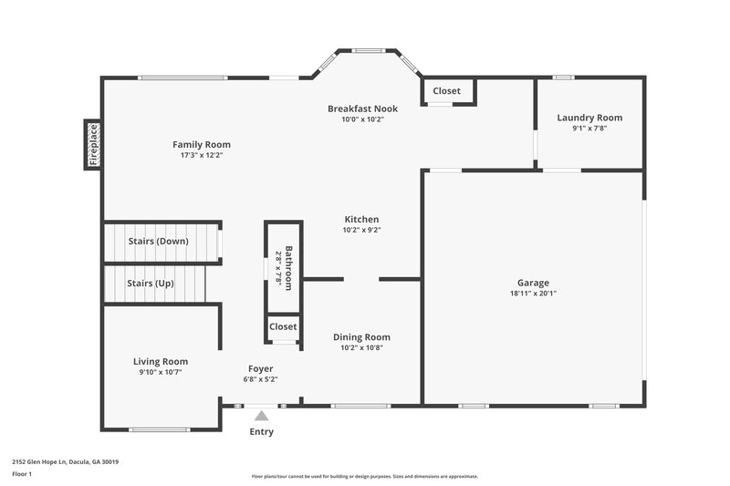 3,060/Mo, 2152 Glen Hope Ln Dacula, GA 30019 Floor Plan View 2