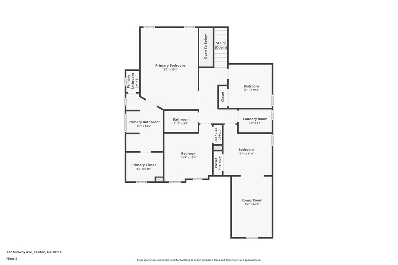 2,250/Mo, 717 Midway Ave Canton, GA 30114 Floor Plan View