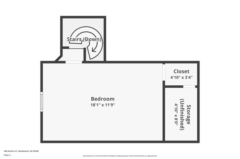 1,840/Mo, 406 Rankin Ct Woodstock, GA 30188 Floor Plan View 2
