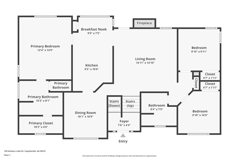 2,020/Mo, 130 Harbour Lake Dr Fayetteville, GA 30215 Floor Plan View 2