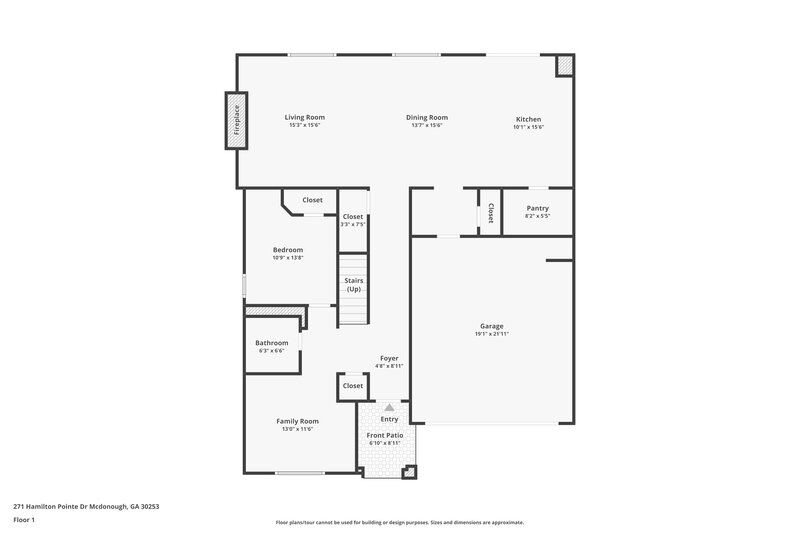 2,460/Mo, 271 Hamilton Pointe Drive McDonough, GA 30253 Floor Plan View