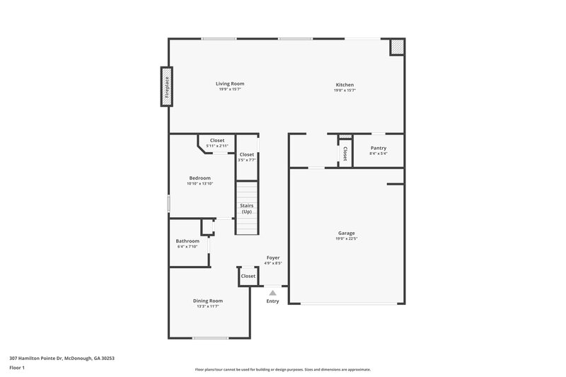 2,450/Mo, 307 Hamilton Pointe Drive McDonough, GA 30253 Floor Plan View