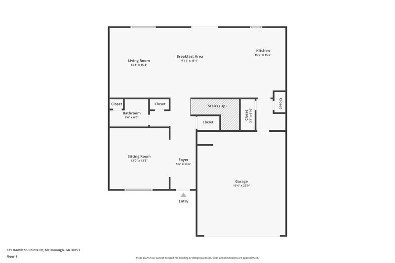 2,300/Mo, 371 Hamilton Pointe Drive McDonough, GA 30253 Floor Plan View