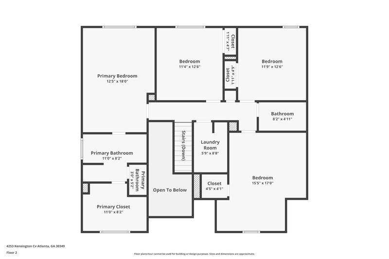 2,735/Mo, 4253 Kensington Cove Atlanta, GA 30349 Floorplan View 2
