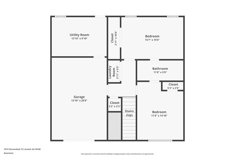 1,750/Mo, 7014 Shenandoah Trail Austell, GA 30168 Floor Plan View